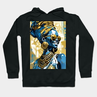 African Woman with Ancient Vibes and Head Wrap Hoodie